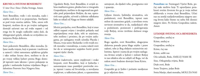 Molitvena kartica - Krunica svetom Benediktu